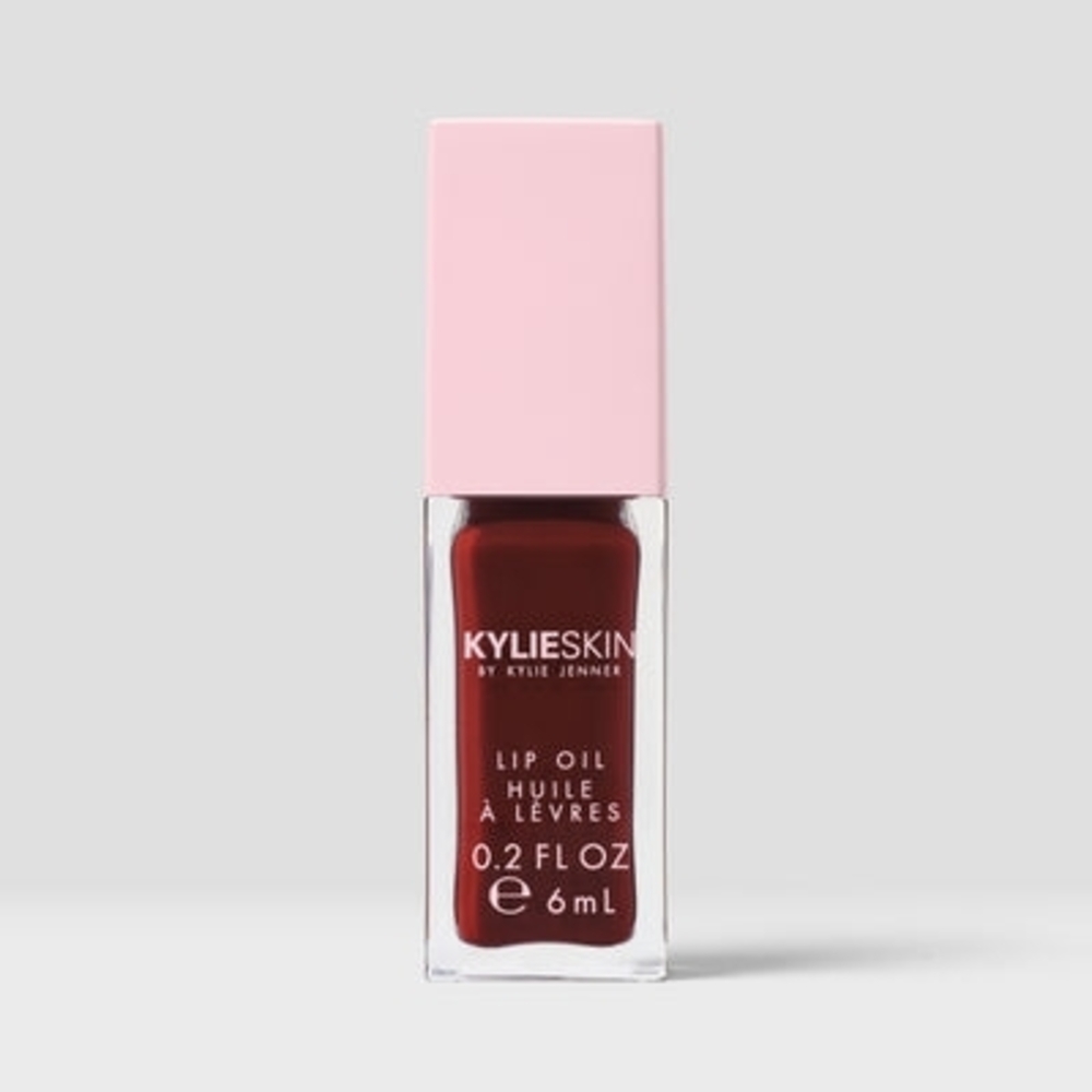 NIB Kylie Skin Lip Oil Hazelnut Creme Deep Berry In Halzelnut Cream Scent 6 mL